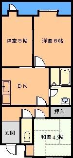 ヒルトップ(3DK/3階)の間取り写真