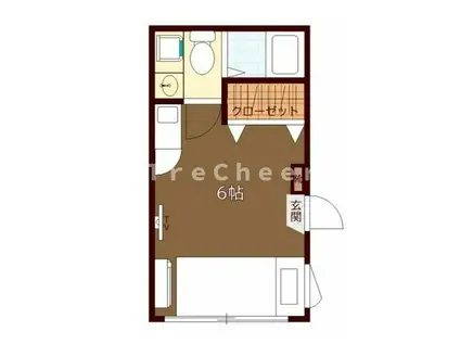 MAISON DE CIEL V(ワンルーム/4階)の間取り写真