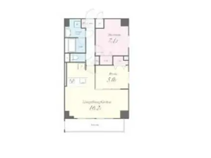 第一辻ビル(1SLDK/10階)の間取り写真