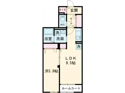 アドバンスグナーデ(1LDK/2階)の間取り写真
