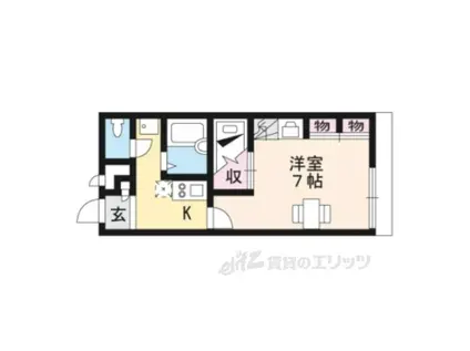 レオパレス嵯峨(1K/2階)の間取り写真