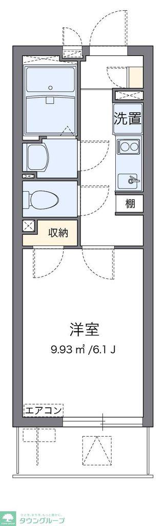 クレイノT HOUSE 浦和(1K/3階)の間取り写真