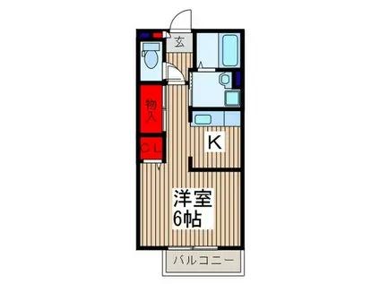 フラッツアらくだ坂(1K/2階)の間取り写真