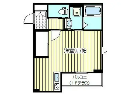 LES POISSON(ワンルーム/1階)の間取り写真