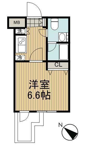 KDXレジデンス門前仲町(1K/5階)の間取り写真