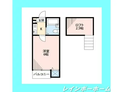 アネックス南柏(1K/2階)の間取り写真