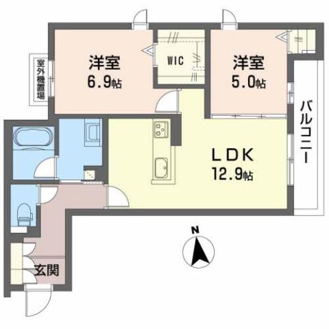 シャーメゾン ボンヌコリーヌ(2LDK/3階)の間取り写真