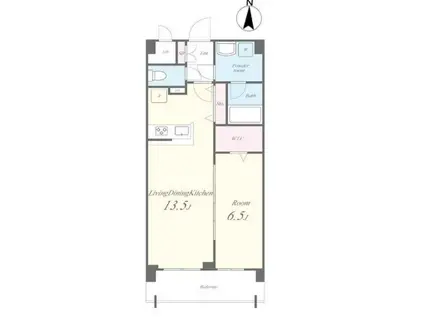 ステラ マリス(1LDK/4階)の間取り写真