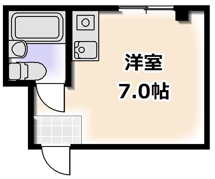 杉本スカイハイツ(ワンルーム/3階)の間取り写真