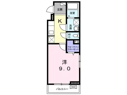 セントーレア(1K/2階)の間取り写真