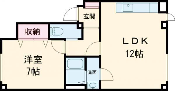 BETTER R 北斗(1LDK/2階)の間取り写真