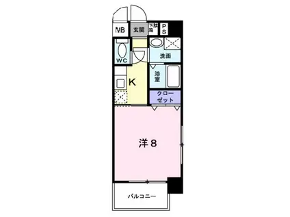 サンシャインKAWAOKA(1K/4階)の間取り写真