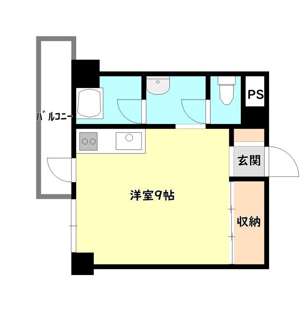 ROOMS本町(ワンルーム/1階)の間取り写真