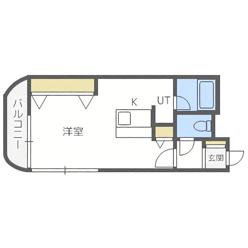 ファーストコートA(ワンルーム/3階)の間取り写真