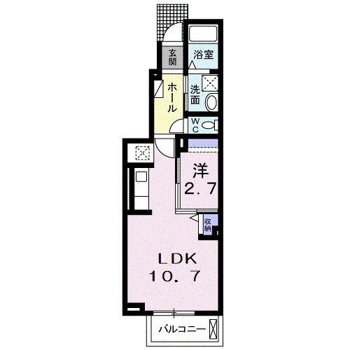 なでしこ(1LDK/1階)の間取り写真