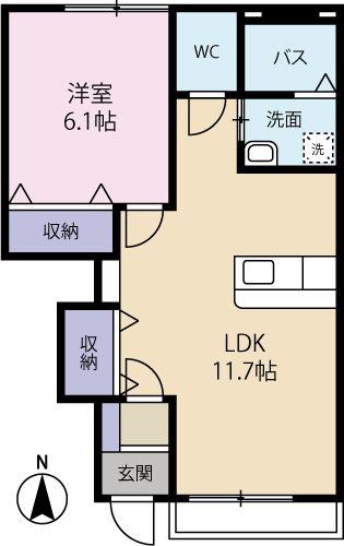 ＪＲ東海道本線 愛野駅(静岡) 徒歩17分 2階建 築16年(1LDK/1階)の間取り写真
