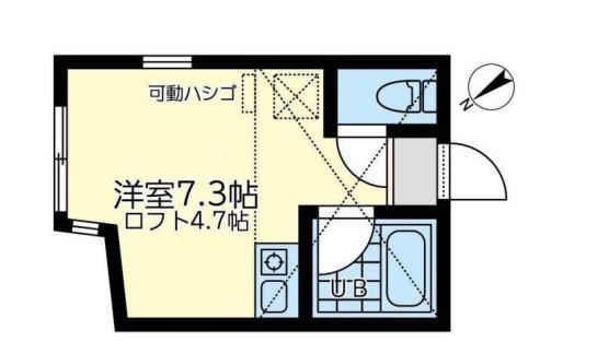 ユナイト別所プラトンの杜(ワンルーム/2階)の間取り写真