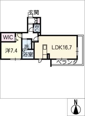 GATEWAY中村公園(1LDK/2階)の間取り写真