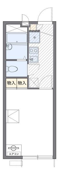 レオパレス翼VI(1K/2階)の間取り写真