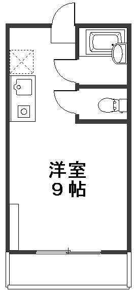 ハイツAK(ワンルーム/3階)の間取り写真