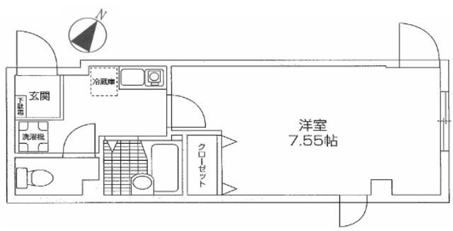 ライフコート荻窪I(1K/2階)の間取り写真