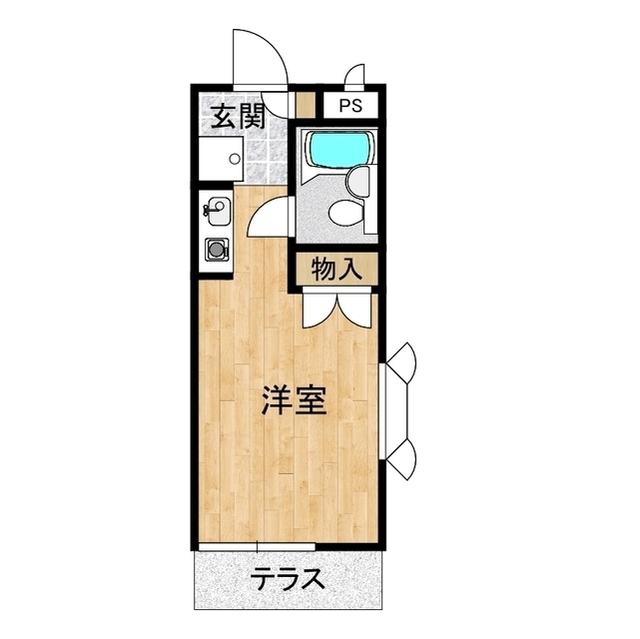 チェリーハウス川田(ワンルーム/1階)の間取り写真