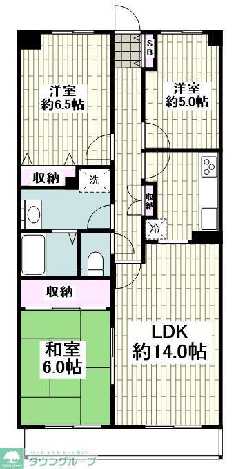 リーヴェルグランデ横浜戸塚(3LDK/1階)の間取り写真