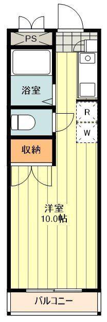 サンユーハイツ(1K/2階)の間取り写真