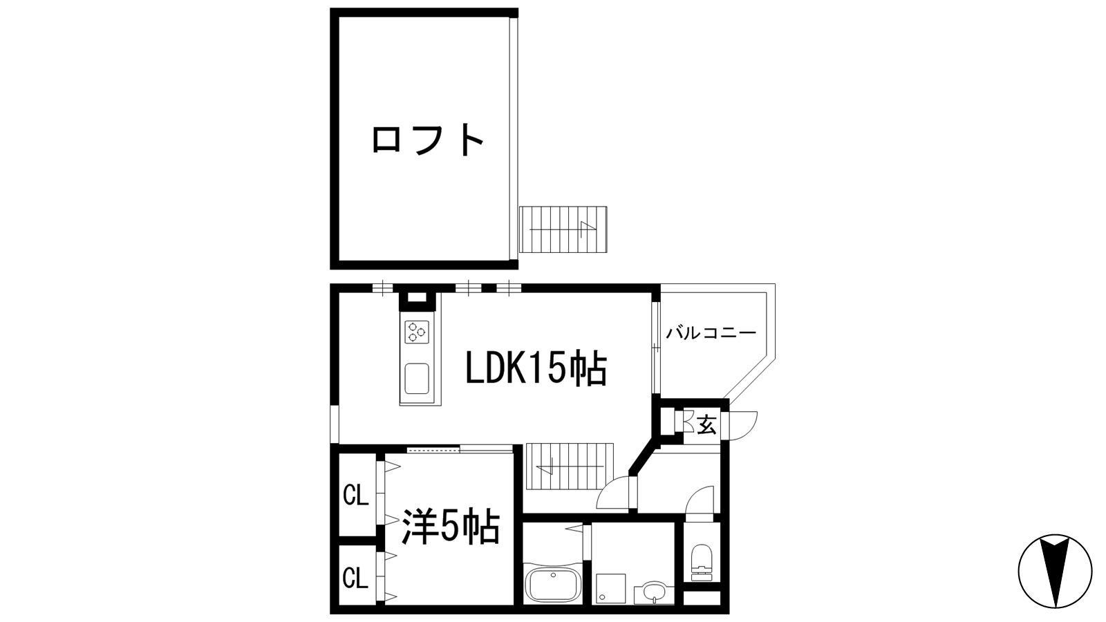 フェリス池田(1LDK/2階)の間取り写真