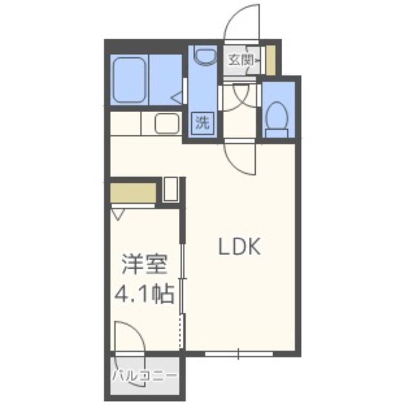 クチュールN42(1LDK/3階)の間取り写真