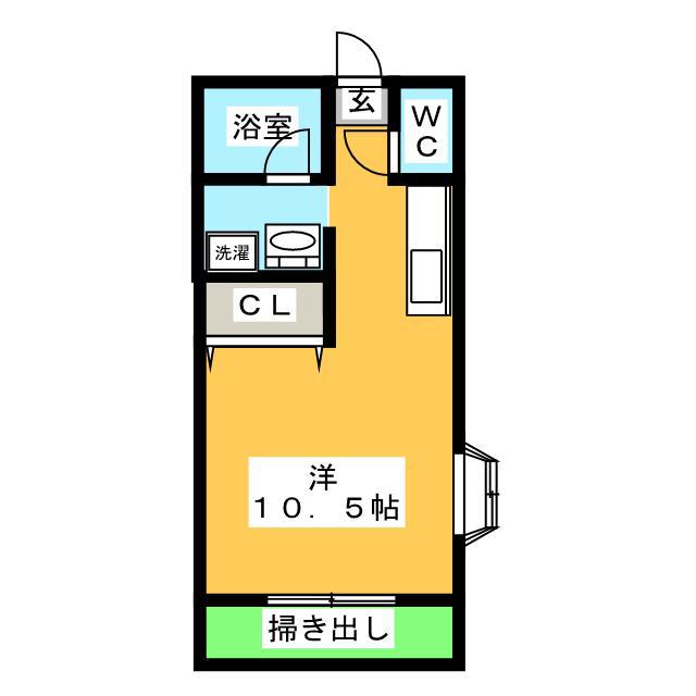 ジュネスA(ワンルーム/1階)の間取り写真