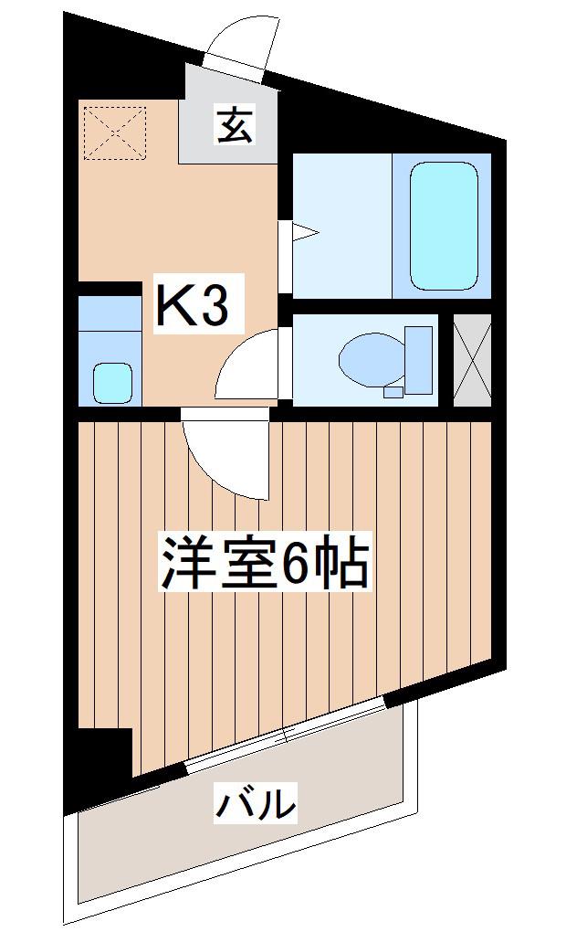 八乙女深松マンション(1K/4階)の間取り写真