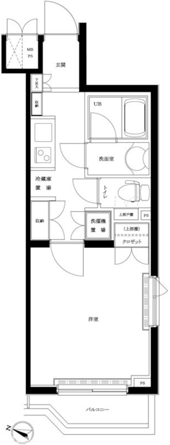 ルーブル祐天寺(1K/4階)の間取り写真