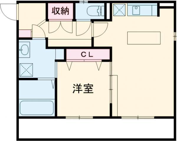パブリックガーデンII(1LDK/2階)の間取り写真