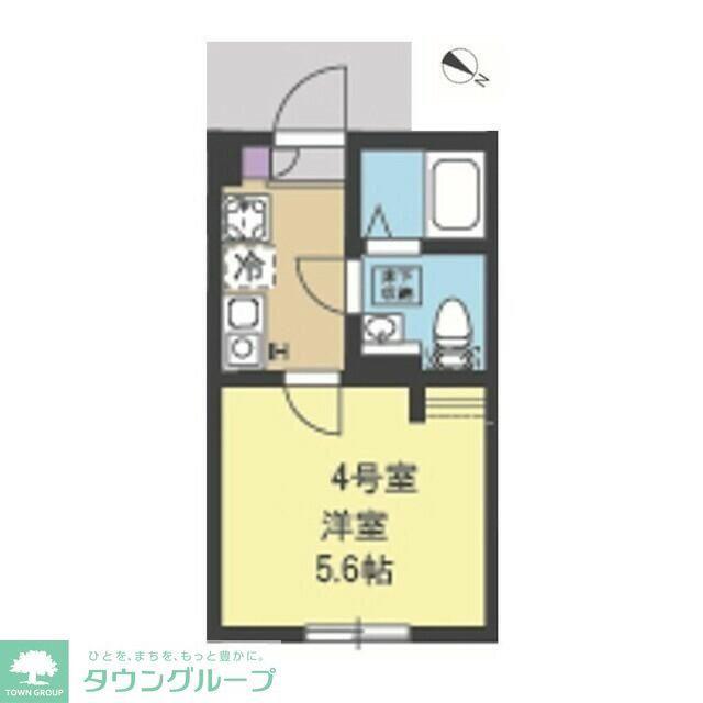 ネスト大倉山(1K/2階)の間取り写真
