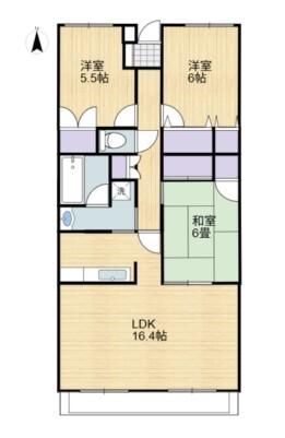 第3続木マンション(3LDK/1階)の間取り写真