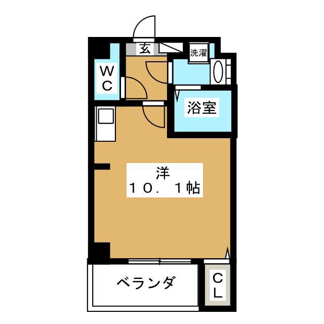 ボナール(ワンルーム/3階)の間取り写真