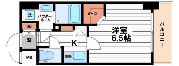LA DOUCEUR谷町(1K/8階)の間取り写真