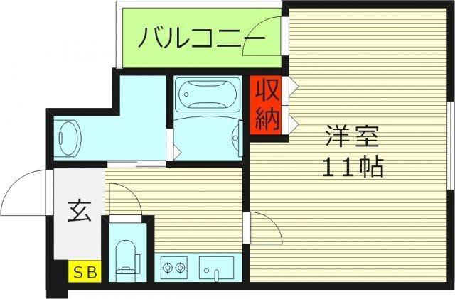 フジパレス中宮III番館(1K/3階)の間取り写真