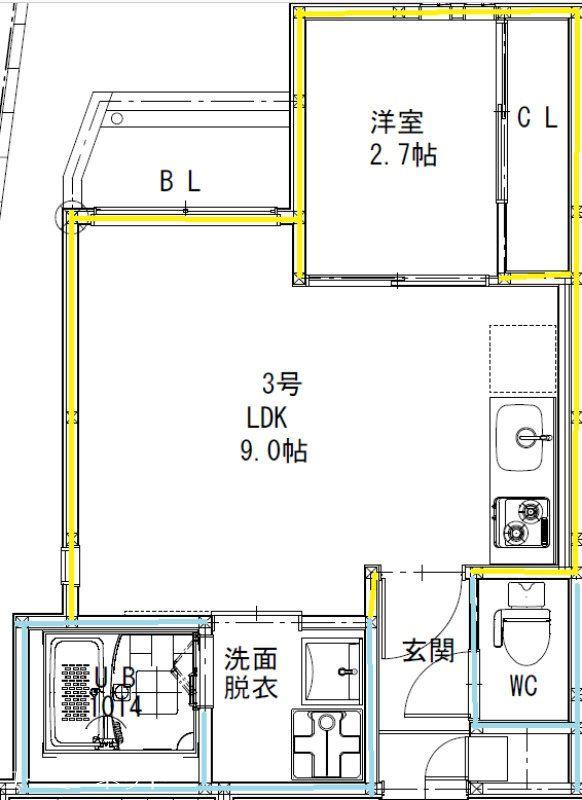 G-SMART坪井(1LDK/1階)の間取り写真