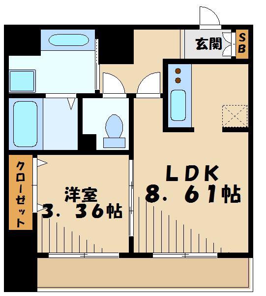 ETERNA NAGOYA エテルナナゴヤ(1LDK/3階)の間取り写真