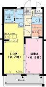 ハピネス ヴィレッジ(1LDK/3階)の間取り写真