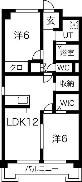 リバーエイト駒方(2LDK/3階)の間取り写真