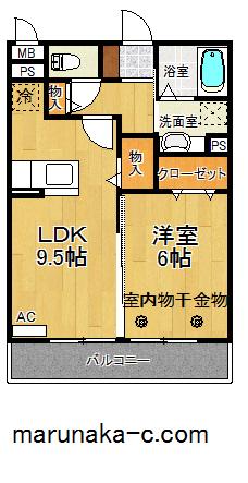 ANDMIWA(1LDK/3階)の間取り写真