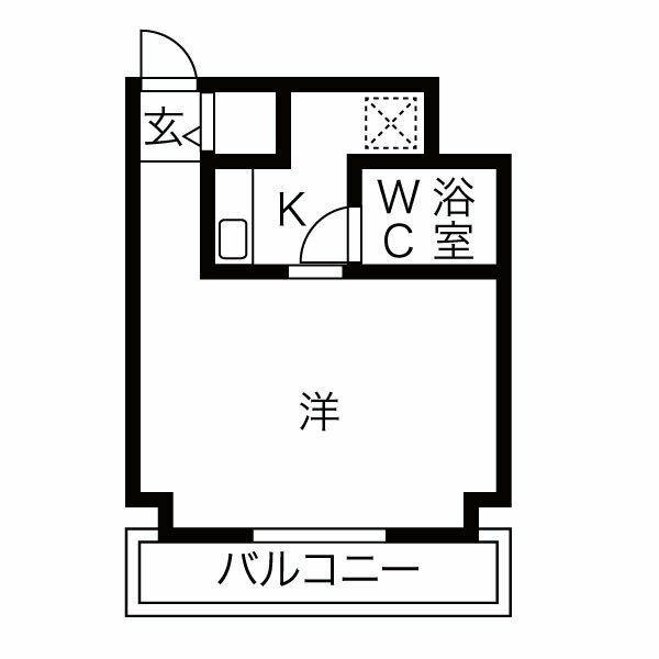 レバンガ桜川AP(ワンルーム/3階)の間取り写真