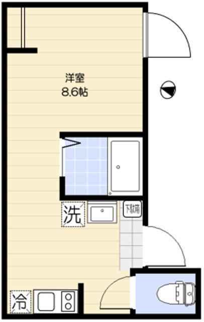 VILLE-PRADO北小岩(ワンルーム/3階)の間取り写真