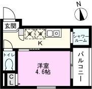 アイウシ梅島(1K/2階)の間取り写真