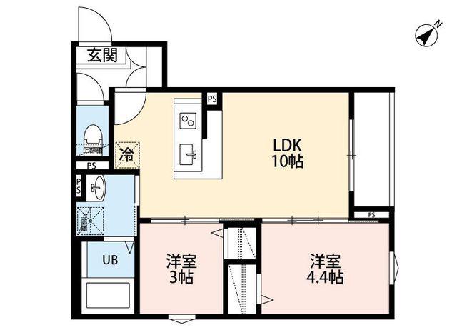 ROBOT HOME 瑞江(2LDK/1階)の間取り写真
