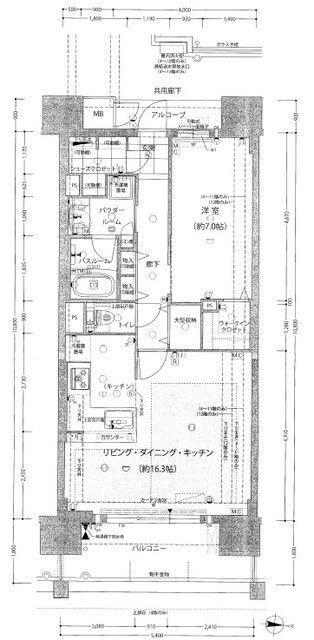 プレサンスグラン丸の内(1LDK/12階)の間取り写真