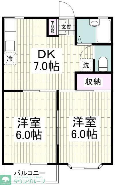 ファミール上瀬谷III(2DK/1階)の間取り写真